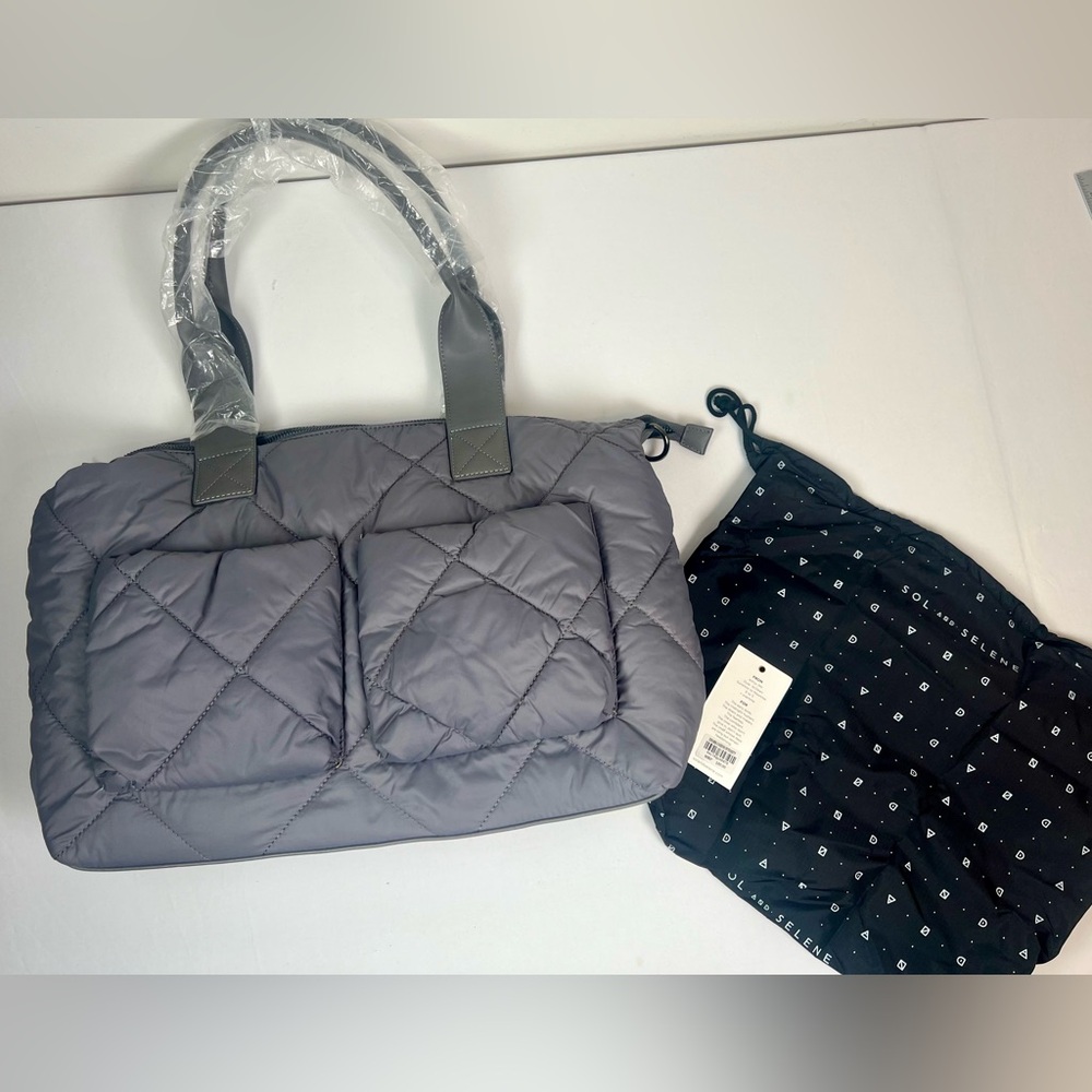 Sol and Selene Integrity Pocket Tote Gray NWT - Picture 3 of 10